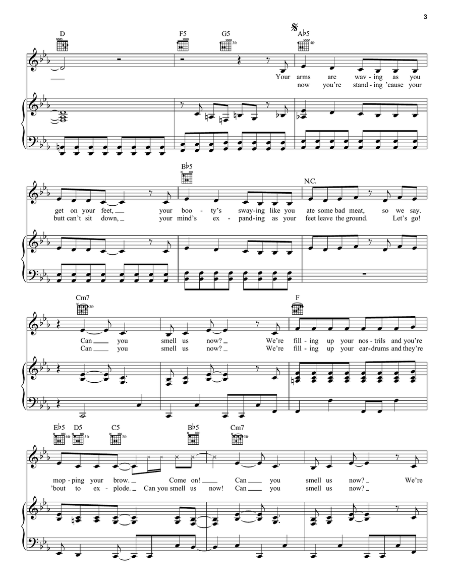 Can You Smell Us Now (from Diary of a Wimpy Kid: Rodrick Rules) Piano, Vocal, Guitar scores gallery preview page 3