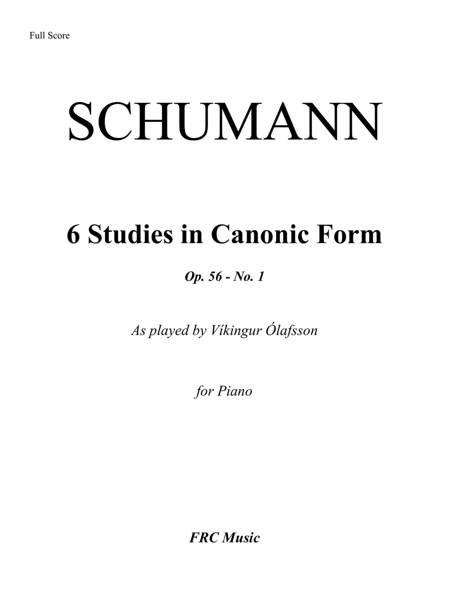 Schumann: 6 Studies in Canonic Form, Op. 56 - No. 1, Nicht zu schnell (Grand Piano) Piano Method scores gallery preview page 2