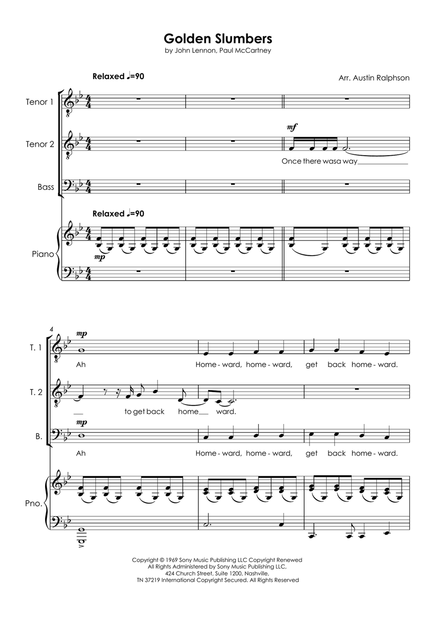 Golden Slumbers Golden Slumbers Small Ensemble scores gallery preview page 2