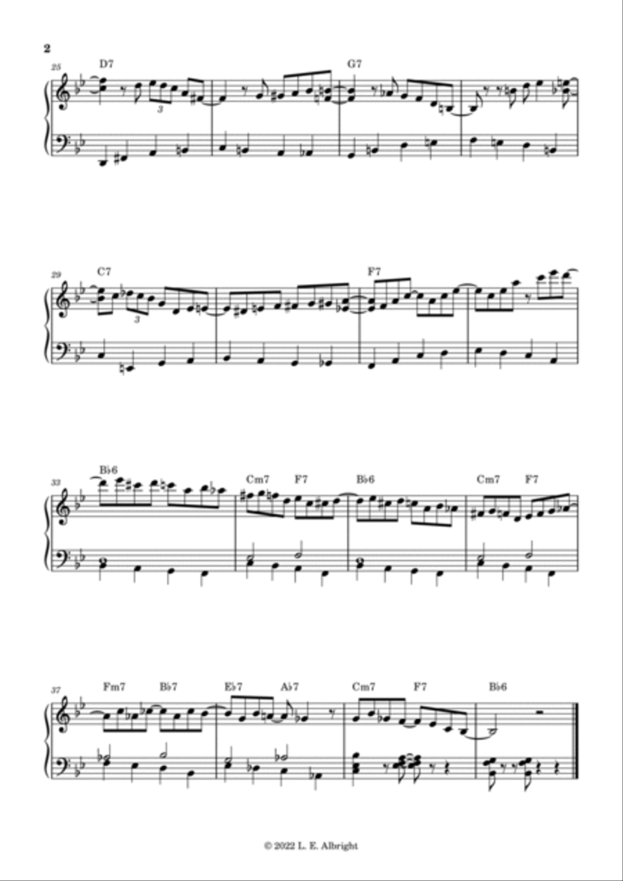 Piano Solos for Jazz Standards: Rhythm Changes Piano Solo scores gallery preview page 3