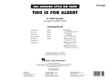 This Is For Albert (arr. Mark Taylor) - Full Score