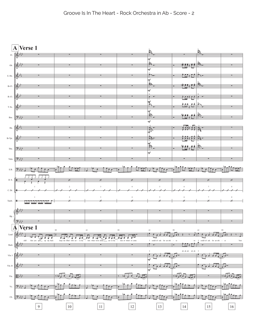 Groove Is In The Heart Full Orchestra scores gallery preview page 2