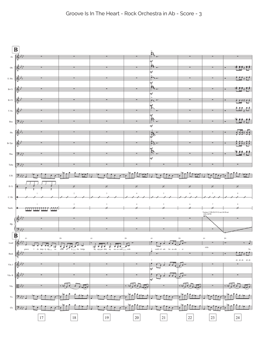 Groove Is In The Heart Full Orchestra scores gallery preview page 3