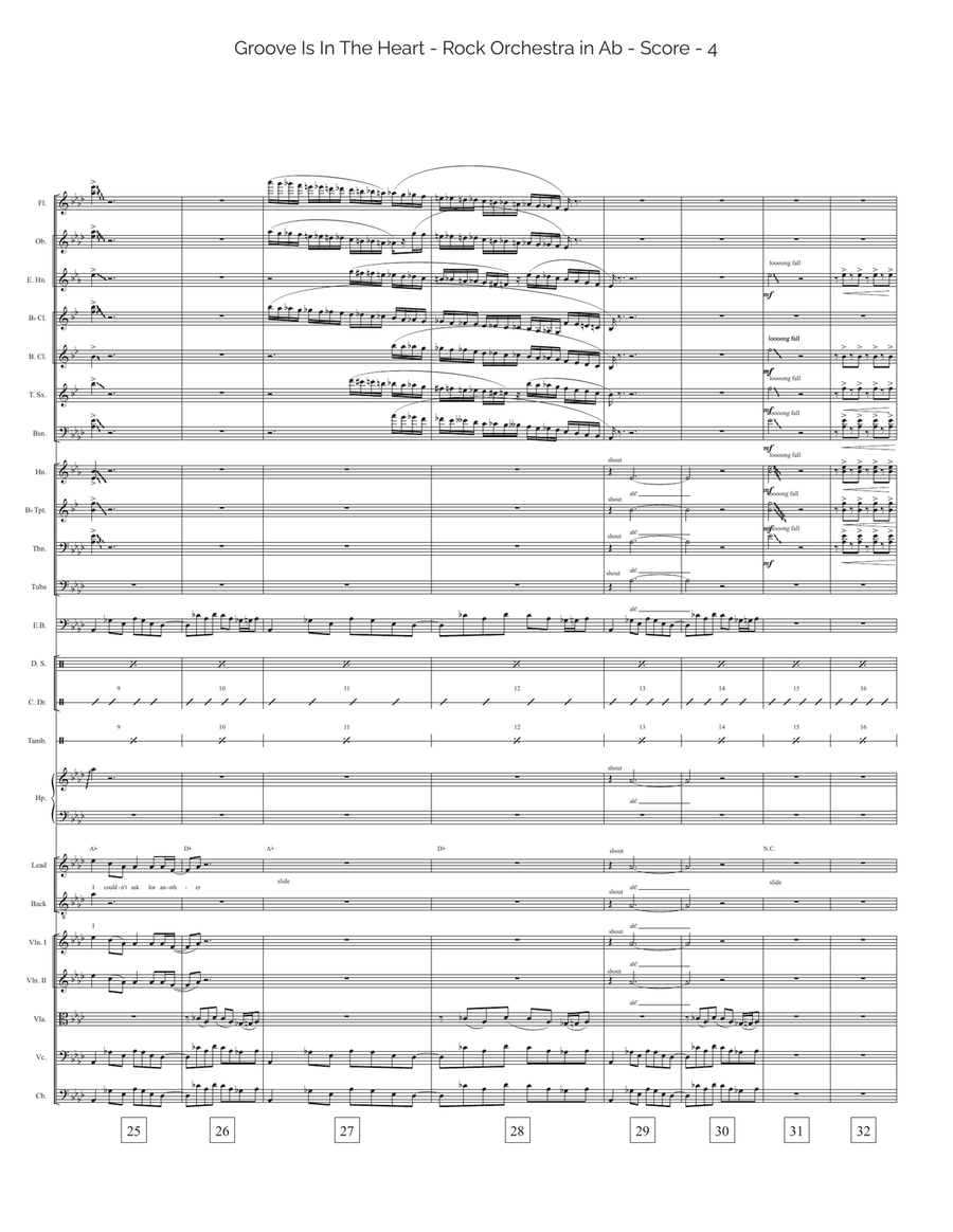 Groove Is In The Heart Full Orchestra scores gallery preview page 4