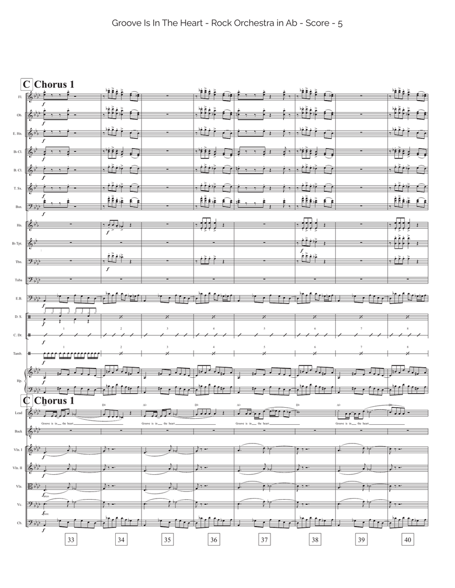 Groove Is In The Heart Full Orchestra scores gallery preview page 5