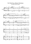 We Wish You a Merry Christmas - For Piano Solo, in Bb Major