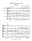 And the Glory of the Lord (excerpt) for Brass Quintet (in G Major)