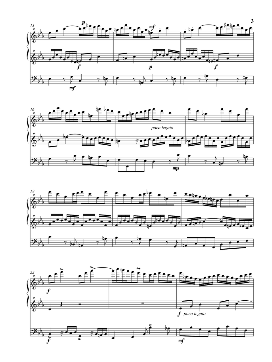 J.S. Bach: Trio Sonata No. 1 in E-Flat Major, BWV 525 - I. (Allegro moderato) Piano Duet scores gallery preview page 4