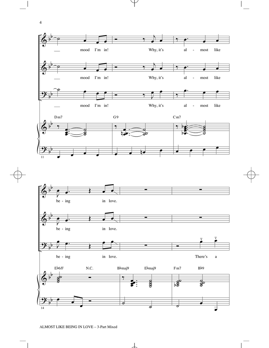 Almost Like Being In Love (from Brigadoon) (arr. Roger Emerson) 3-Part scores gallery preview page 2