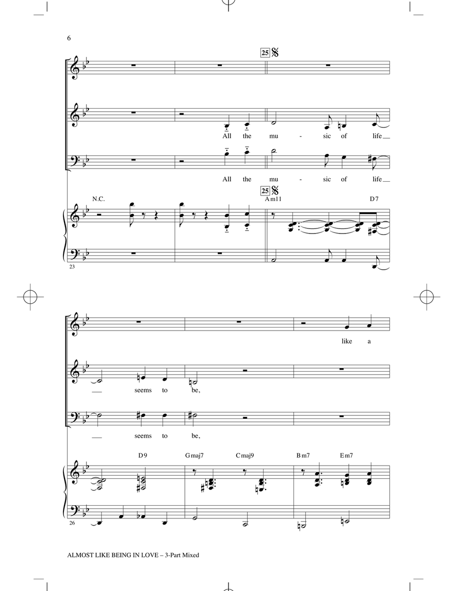 Almost Like Being In Love (from Brigadoon) (arr. Roger Emerson) 3-Part scores gallery preview page 4