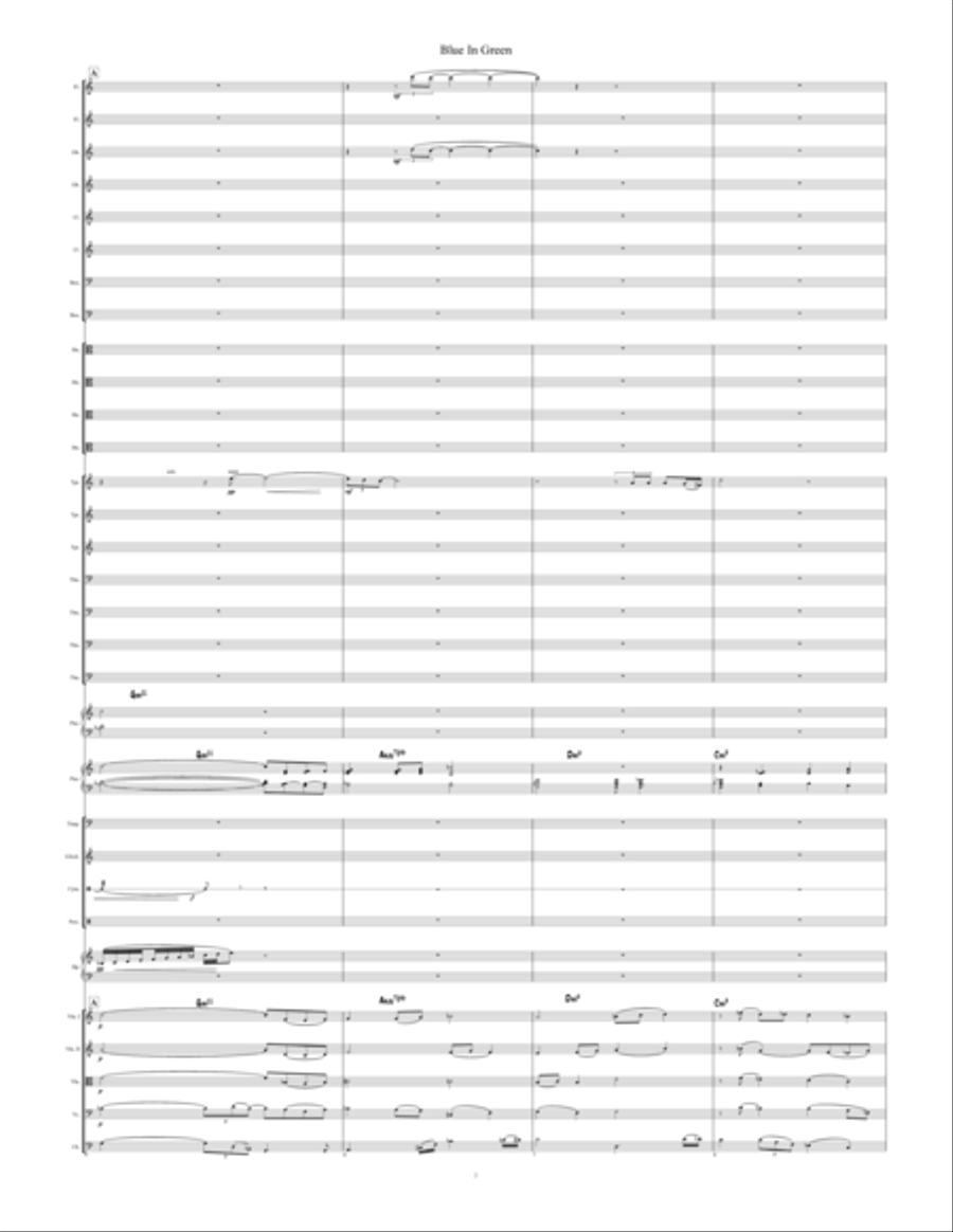 Blue In Green Full Orchestra scores gallery preview page 2