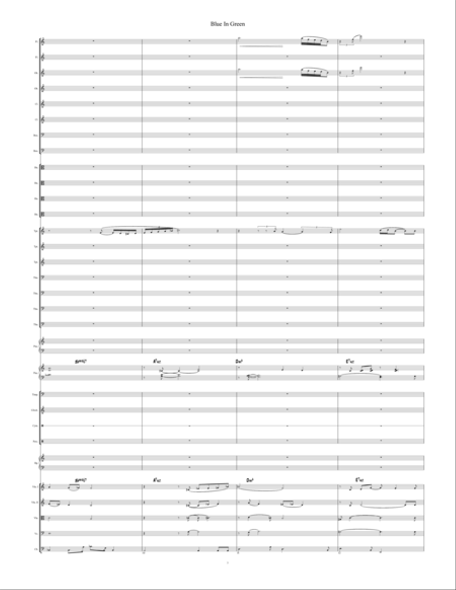 Blue In Green Full Orchestra scores gallery preview page 3