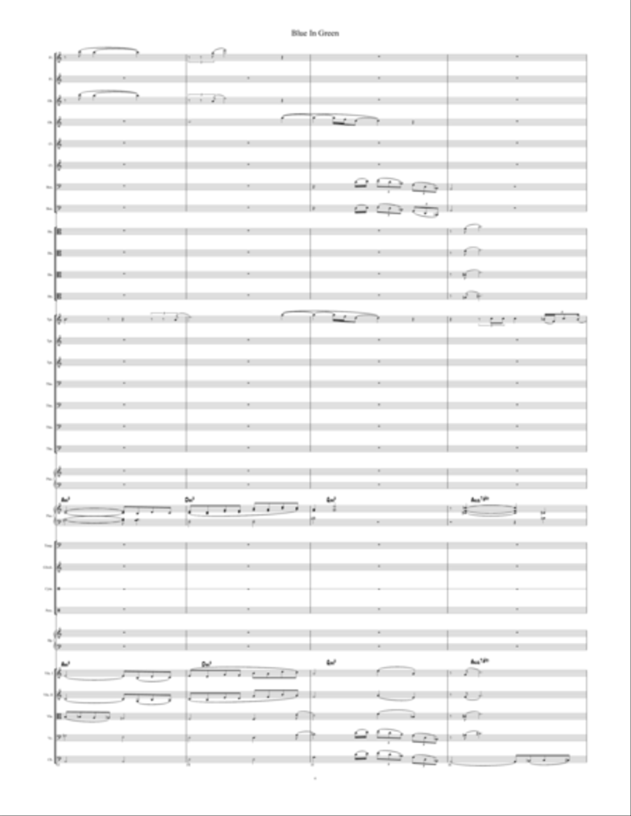 Blue In Green Full Orchestra scores gallery preview page 4