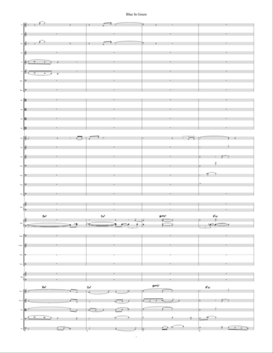 Blue In Green Full Orchestra scores gallery preview page 5