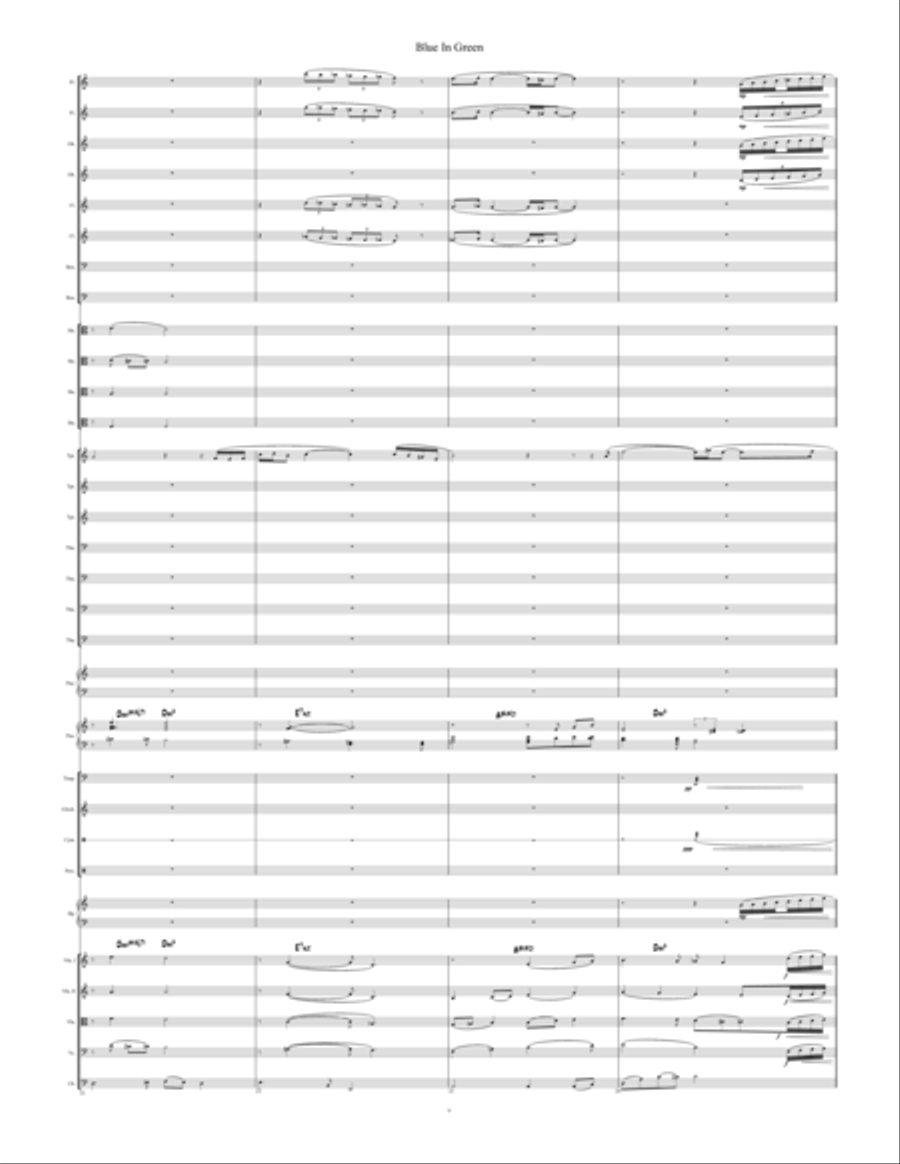 Blue In Green Full Orchestra scores gallery preview page 6