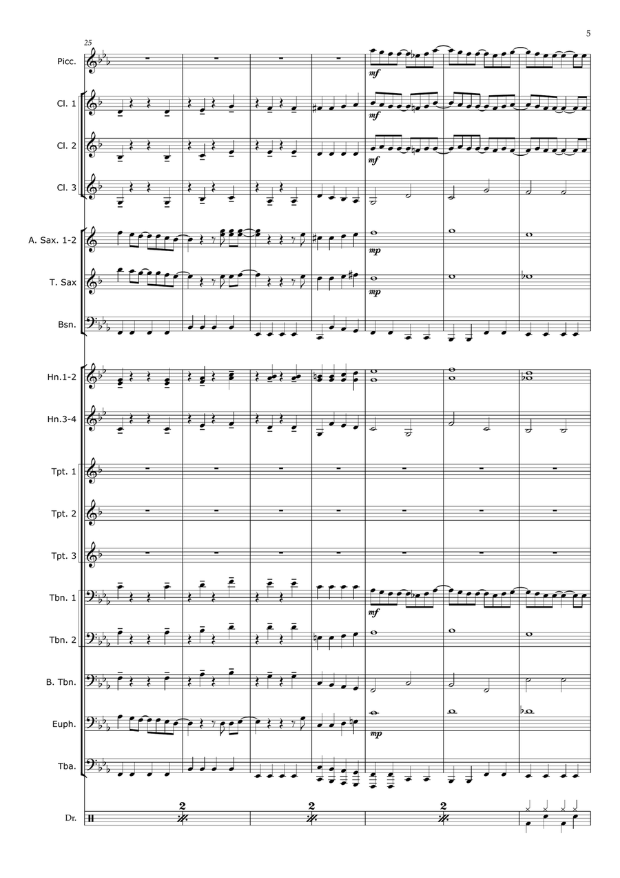 Three Lions Three Lions Concert Band scores gallery preview page 5