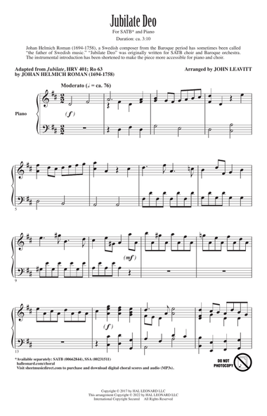 Jubilate Deo (arr. John Leavitt)