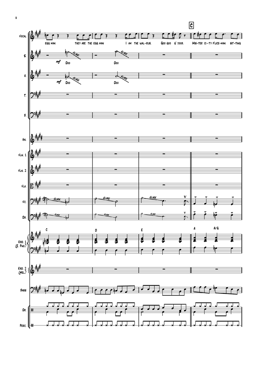 I Am The Walrus Large Ensemble scores gallery preview page 6