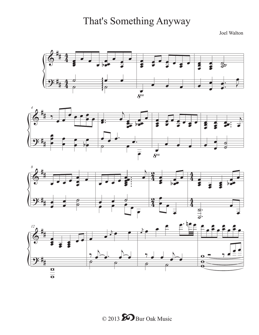 That's Something Anyway That's Something Anyway Piano Solo scores gallery preview page 2