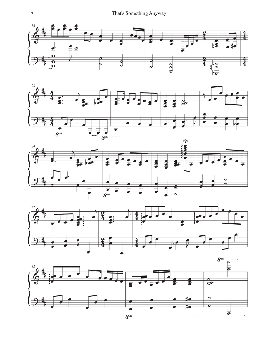 That's Something Anyway That's Something Anyway Piano Solo scores gallery preview page 3