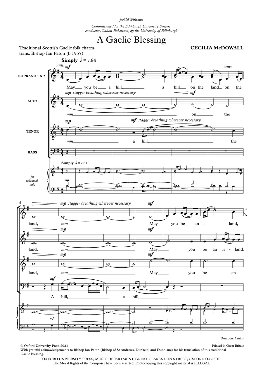 A Gaelic Blessing A Gaelic Blessing SSATB scores gallery preview page 2