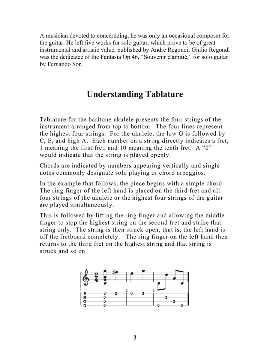 Giulio Regondi: Ten Etudes For Low G Ukulele Ukulele scores gallery preview page 5