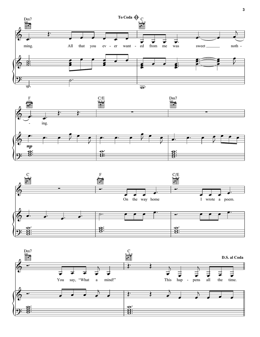 Sweet Nothing Sweet Nothing Piano, Vocal, Guitar scores gallery preview page 3