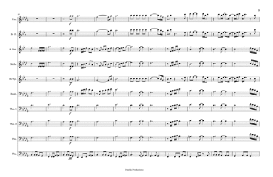 Cause I Love You - Score Only Marching Band scores gallery preview page 3