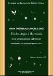 Hark The Herald Angels Sing (Eis dos Anjos a Harmonia) - Saxophone Quartet (SET 1) mini preview