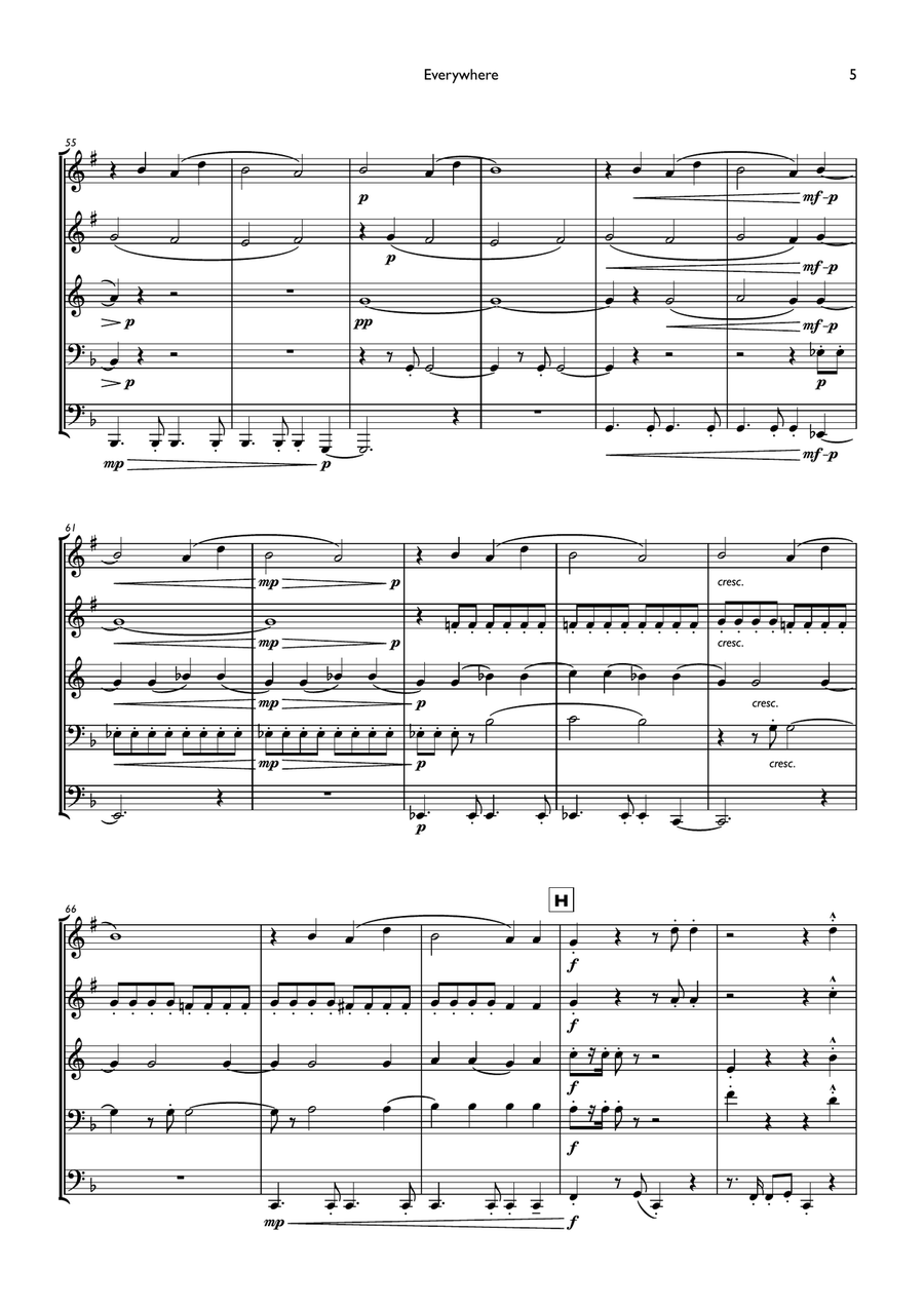 Everywhere Everywhere Brass Ensemble scores gallery preview page 5