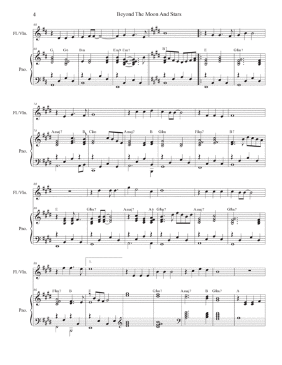 Beyond The Moon And Stars Flute Solo scores gallery preview page 4