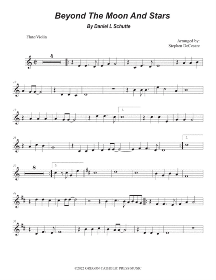 Beyond The Moon And Stars Flute Solo scores gallery preview page 6