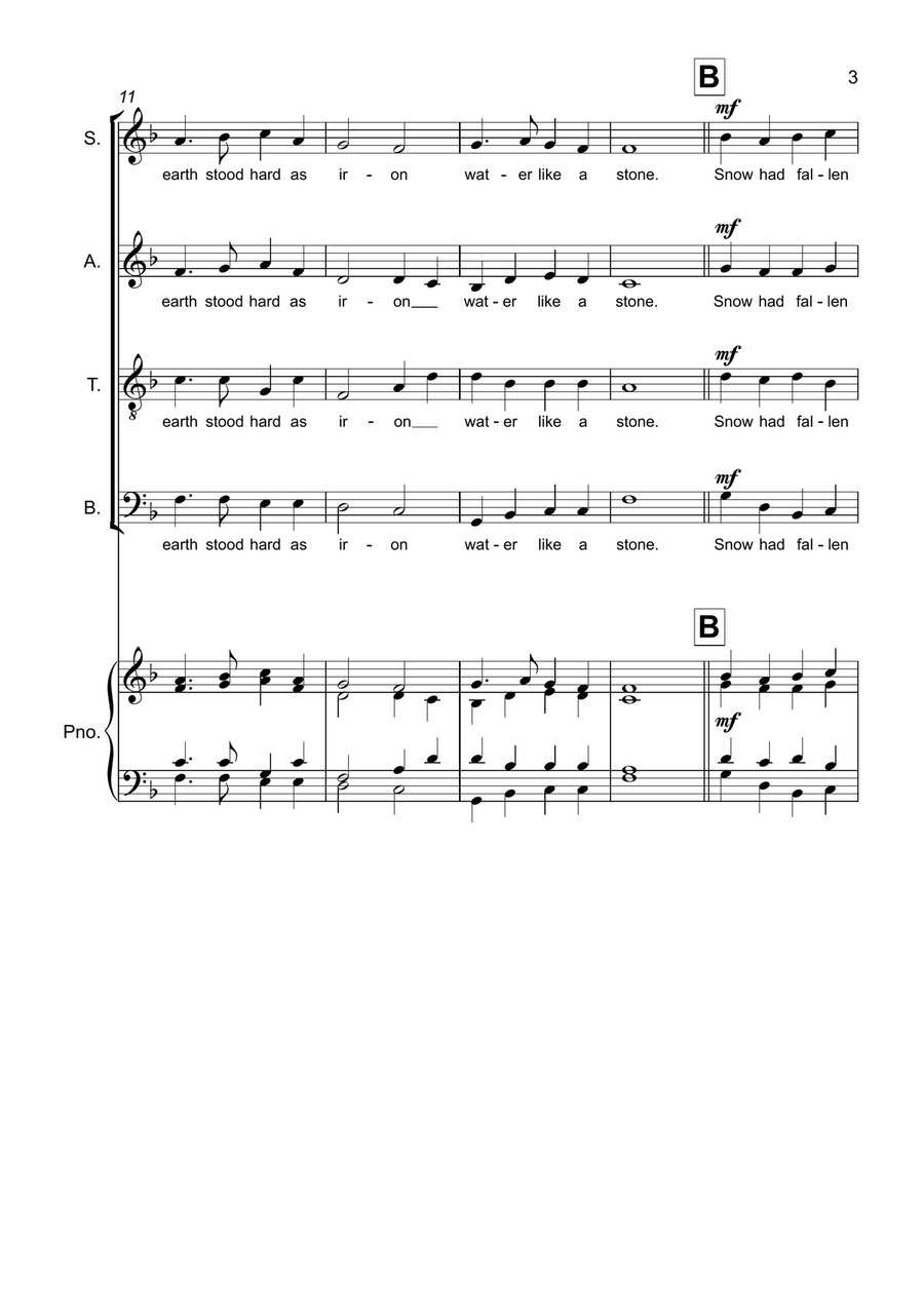 In The Bleak Midwinter In The Bleak Midwinter 4-Part scores gallery preview page 3