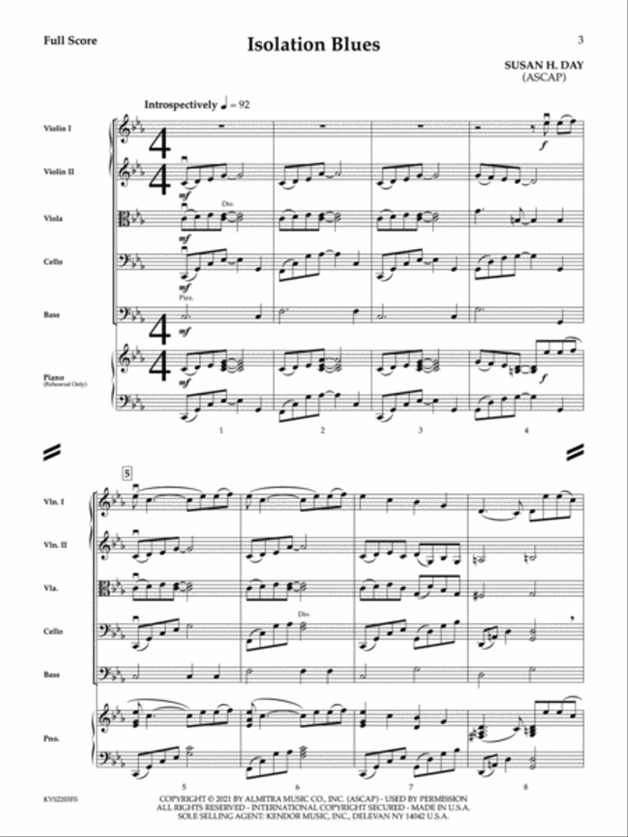 Isolation Blues - Full Score Orchestra scores gallery preview page 3