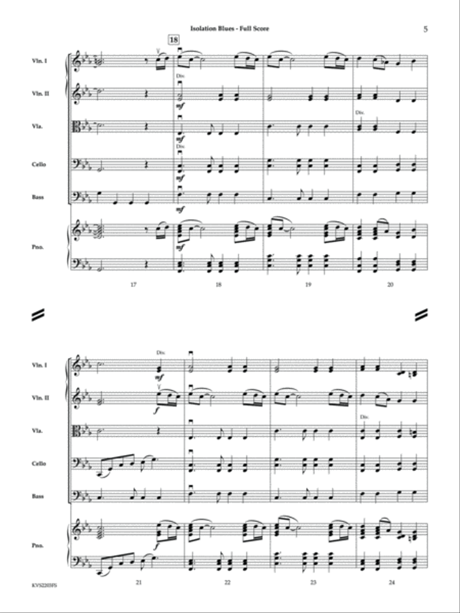 Isolation Blues - Full Score Orchestra scores gallery preview page 5