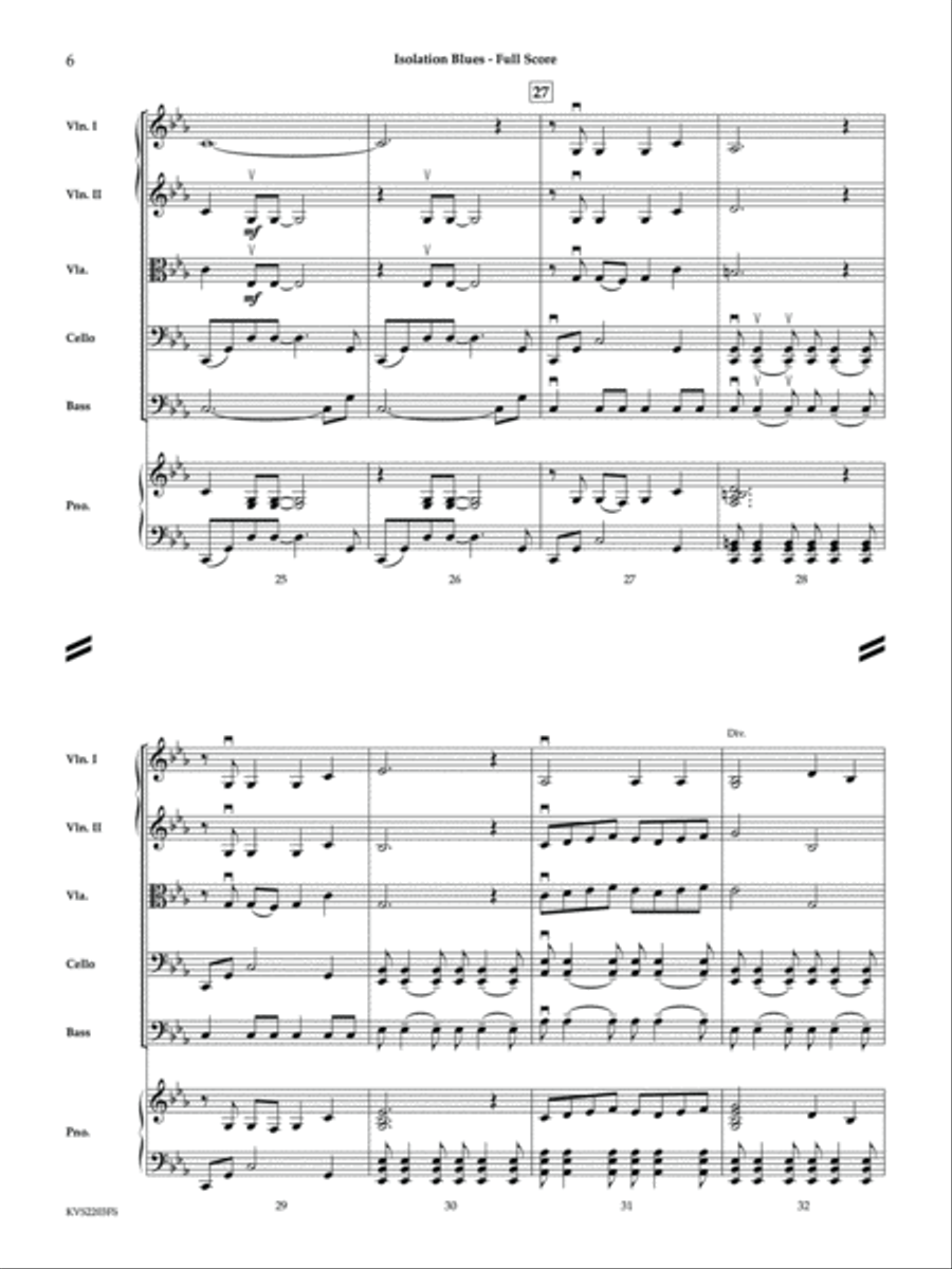 Isolation Blues - Full Score Orchestra scores gallery preview page 6