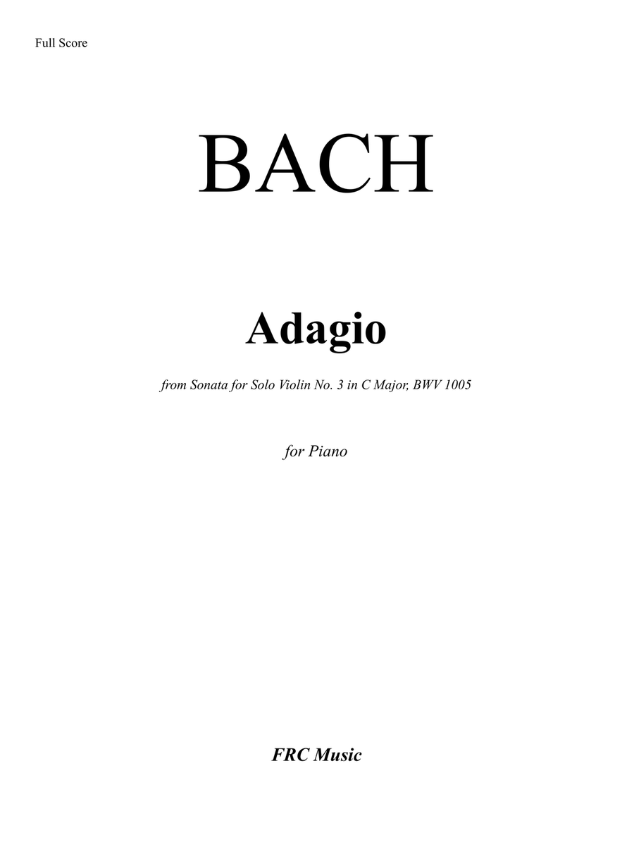 Adagio from Sonata for Solo Violin No. 3 in C Major, BWV 1005 - Víkingur Ólafsson Version Violin Solo scores gallery preview page 2