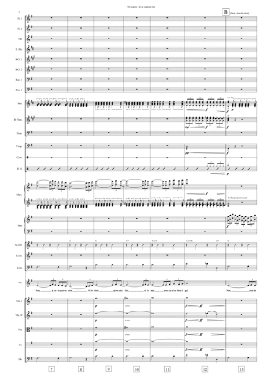 Non, Je Ne Regrette Rien Non, Je Ne Regrette Rien Full Orchestra scores gallery preview page 5