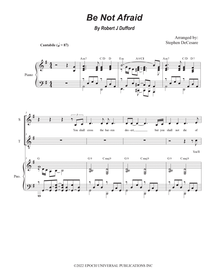 Be Not Afraid Choir scores gallery preview page 1