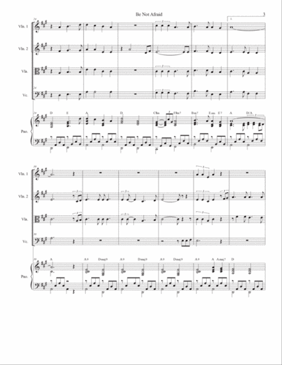 Be Not Afraid Cello scores gallery preview page 3