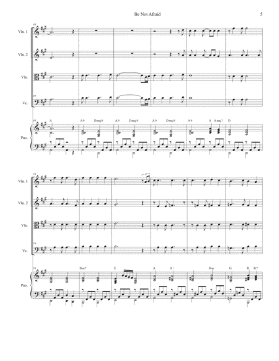 Be Not Afraid Cello scores gallery preview page 5