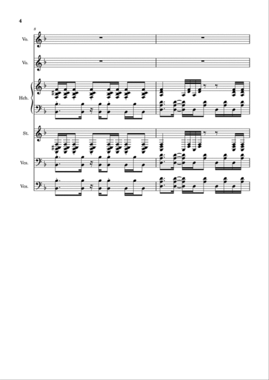 Bleach | Vasto Lord Theme String Orchestra scores gallery preview page 4