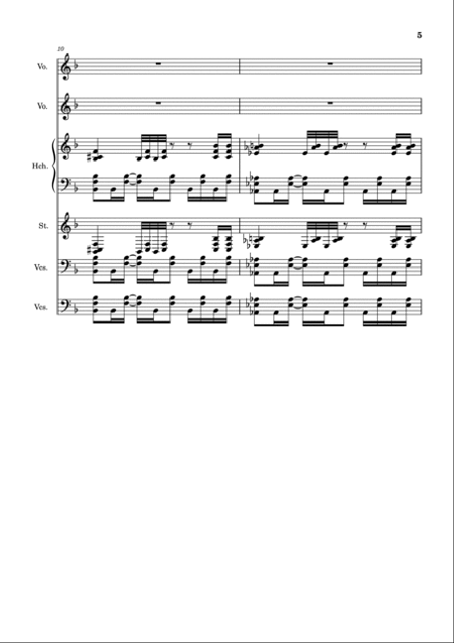 Bleach | Vasto Lord Theme String Orchestra scores gallery preview page 5