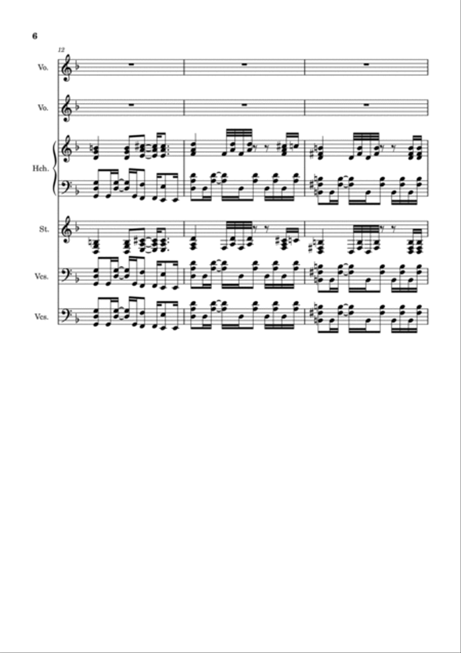 Bleach | Vasto Lord Theme String Orchestra scores gallery preview page 6