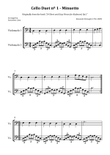 Cello Duet nº 1 – Minuetto (Originally from the book 