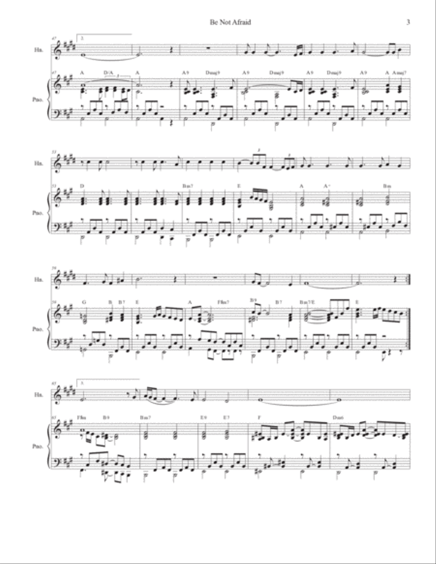 Be Not Afraid Horn scores gallery preview page 3