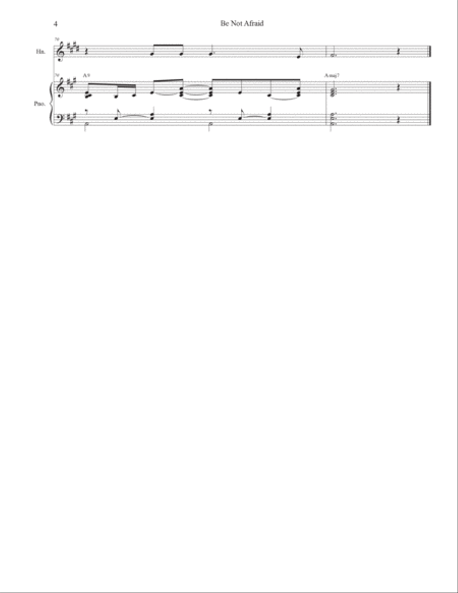Be Not Afraid Horn scores gallery preview page 4