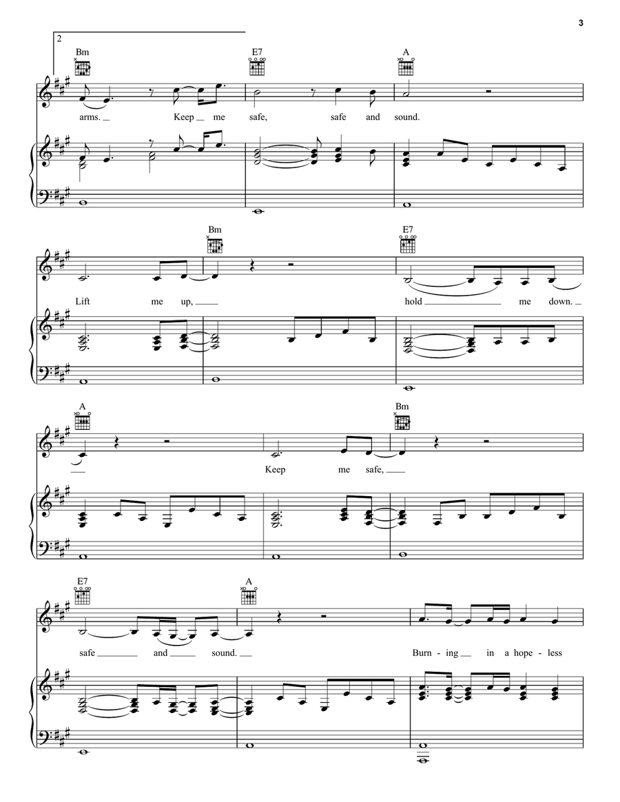 Lift Me Up (from Black Panther: Wakanda Forever) Piano, Vocal, Guitar scores gallery preview page 3