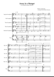 Away in a Manger for Saxophone Quintet and Piano