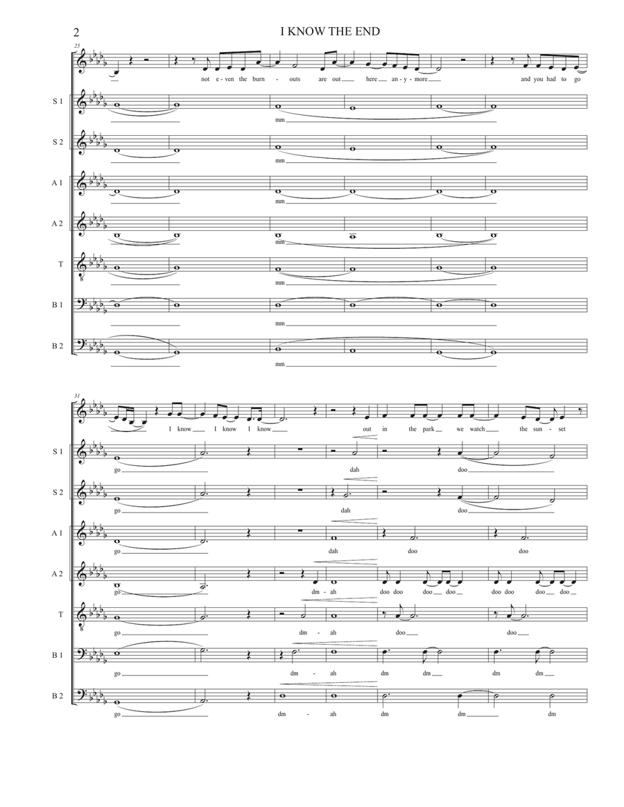 I Know The End I Know The End Divisi scores gallery preview page 2